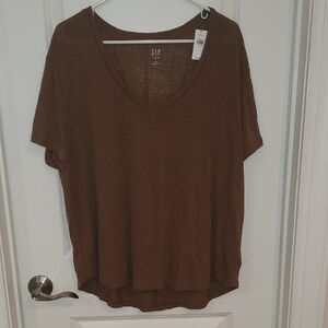 GAP Brown Relaxed Short Sleeve T-Shirt